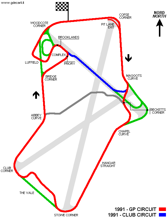 Silverstone 1991÷1993: circuito GP